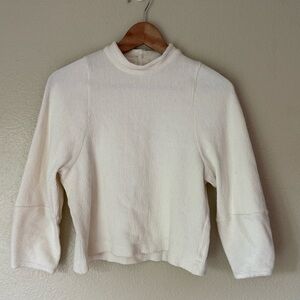 Madewell Ivory Textured Knit Sweater